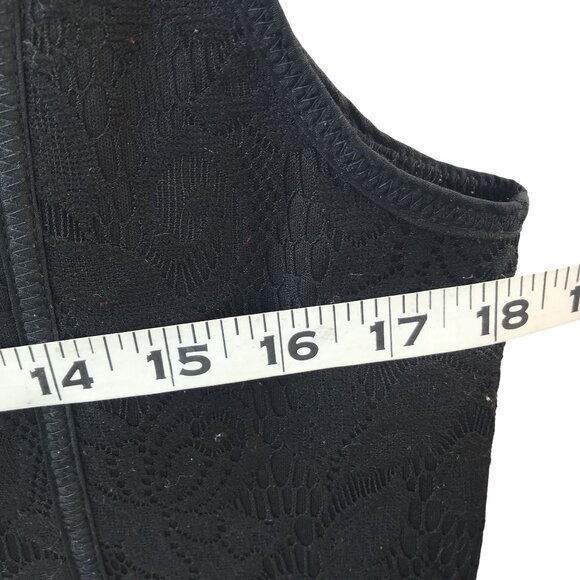 Ann Taylor Black Lace Overlay Dress Knee Length Sheath  Sleeveless Size 14 - Picture 9 of 14